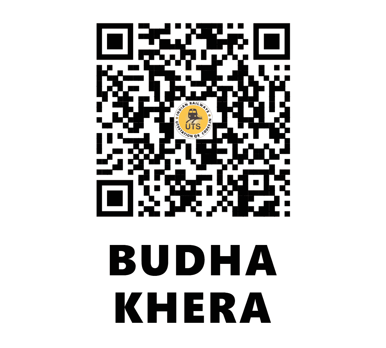 UTS QR Code for BUDHA KHERA - BKDE - NR (HARYANA)
