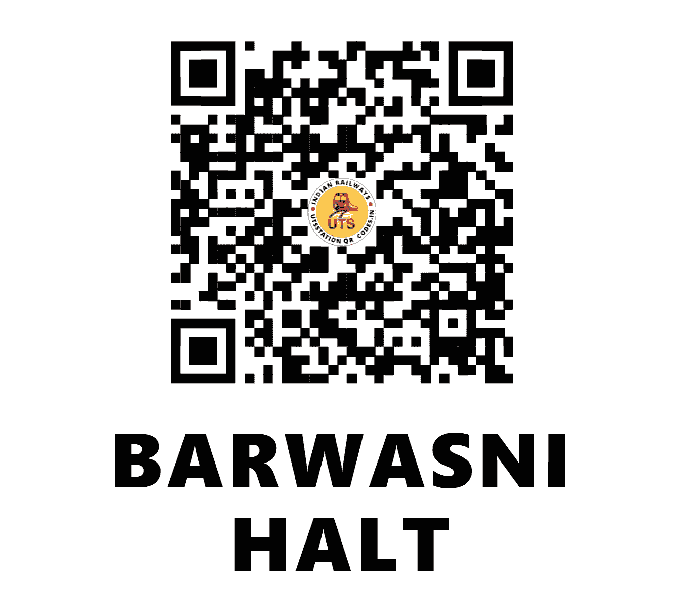 UTS QR Code for BARWASNI HALT - BRNI - NR (HARYANA)