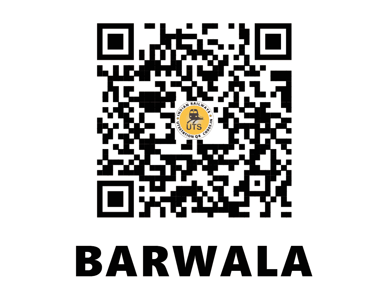 UTS QR Code for BARWALA - BXC - NR (HARYANA)