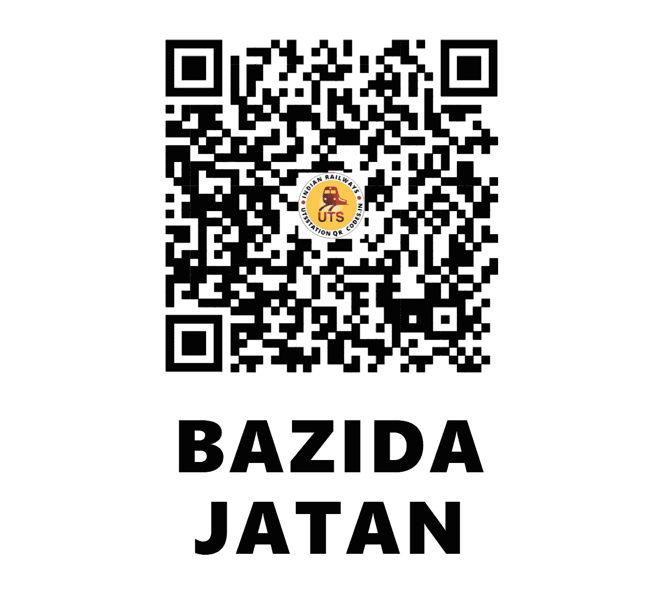 UTS QR Code for BAZIDA JATAN - BZJT - NR (HARYANA)