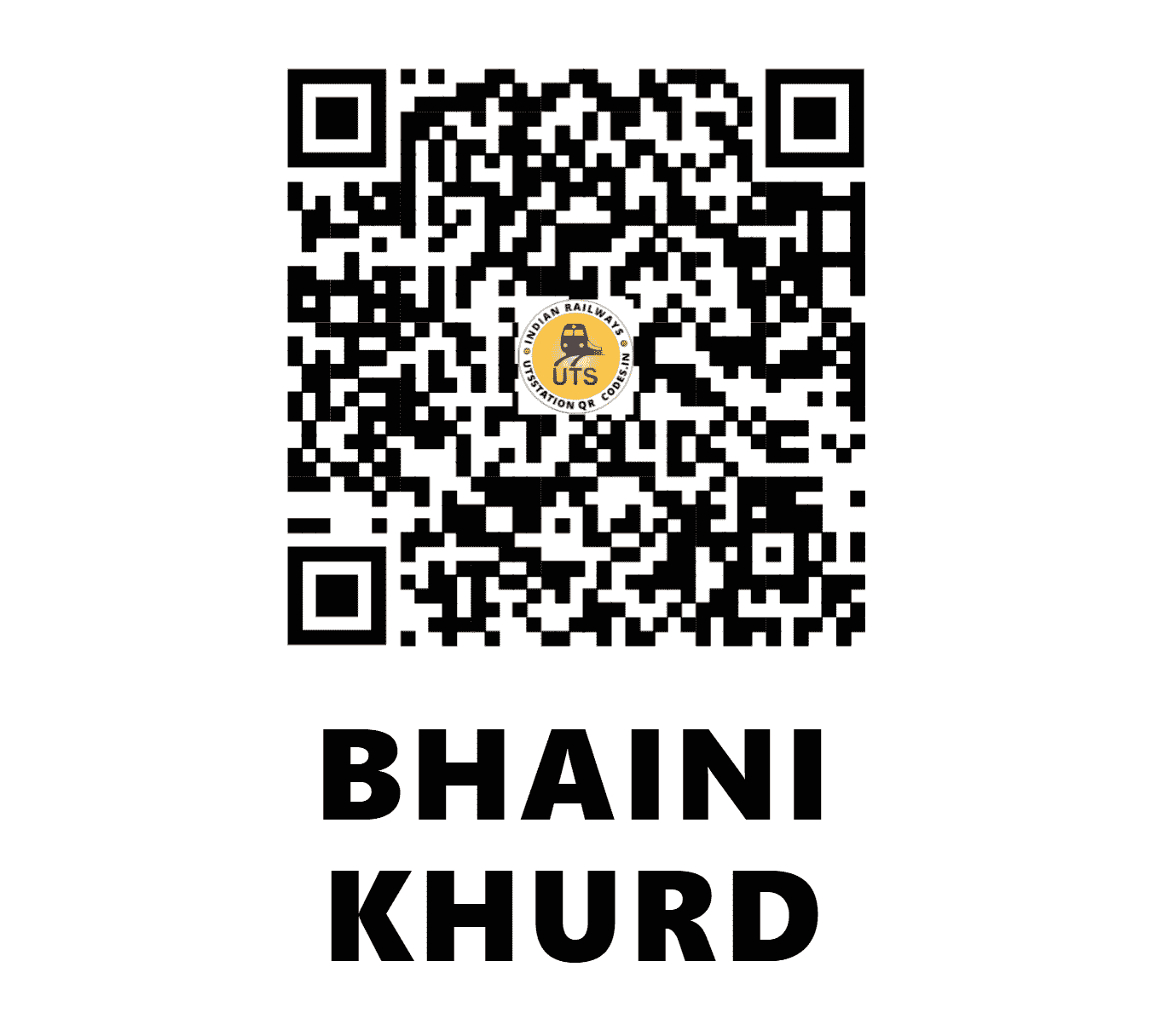 UTS QR Code for BHAINI KHURD - BZK - NR (HARYANA)