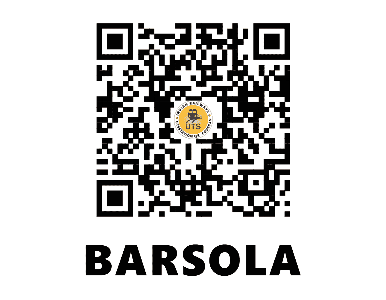 UTS QR Code for BARSOLA - BZO - NR (HARYANA)