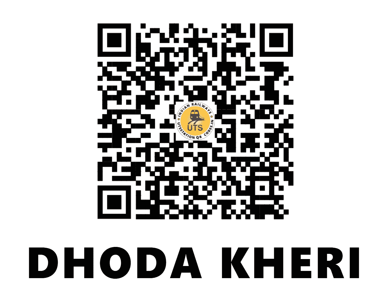 UTS QR Code for DHODA KHERI - DHKR - NR (HARYANA)