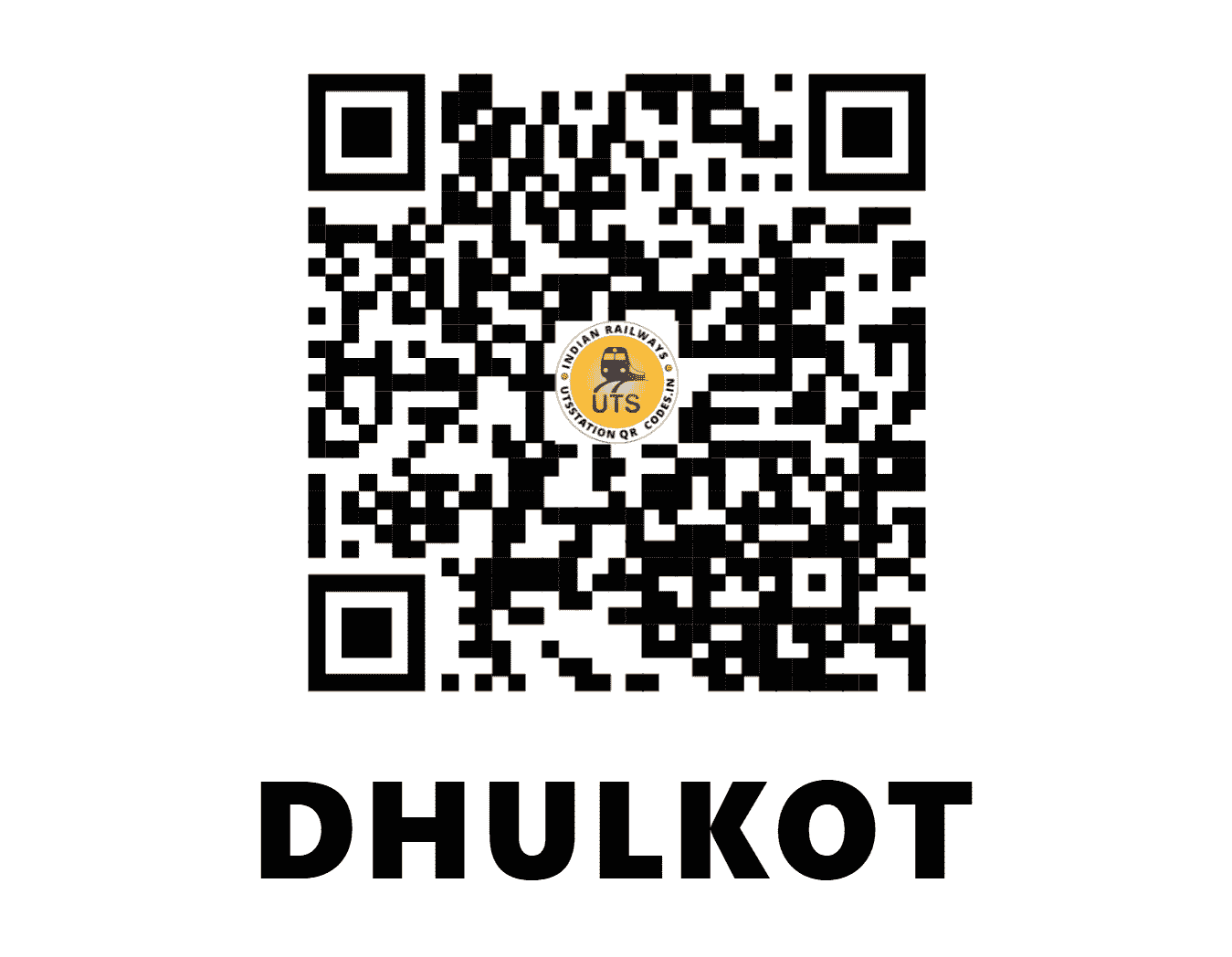UTS QR Code for DHULKOT - DKT - NR (HARYANA)