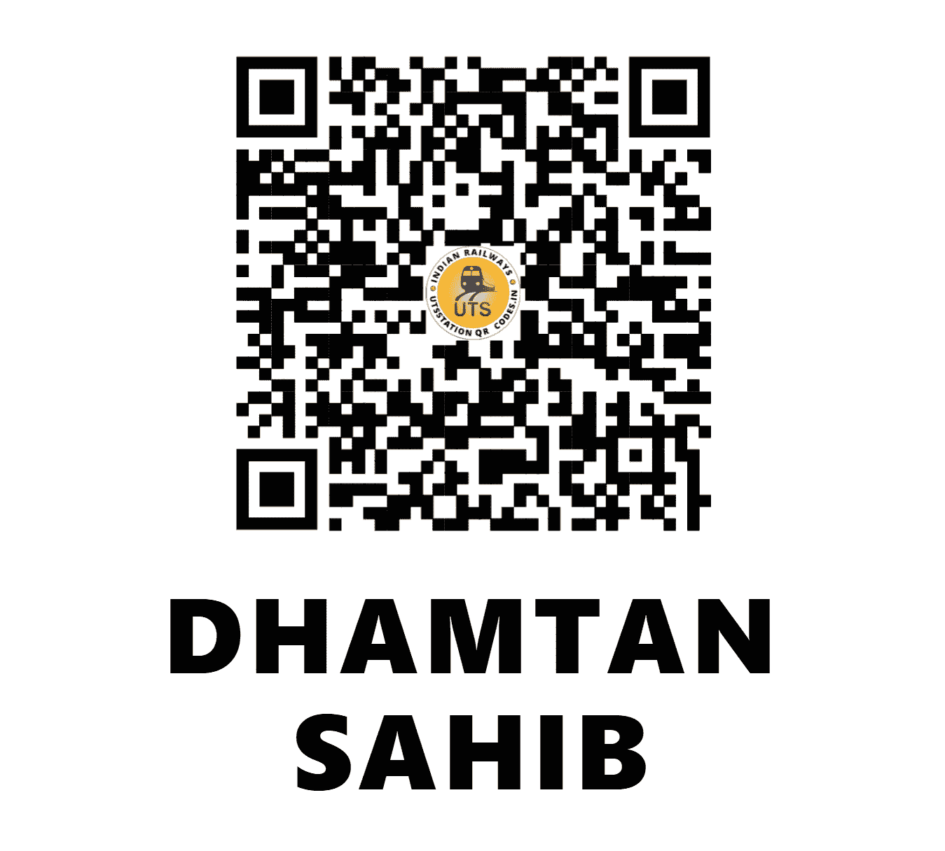 UTS QR Code for DHAMTAN SAHIB - DTN - NR (HARYANA)