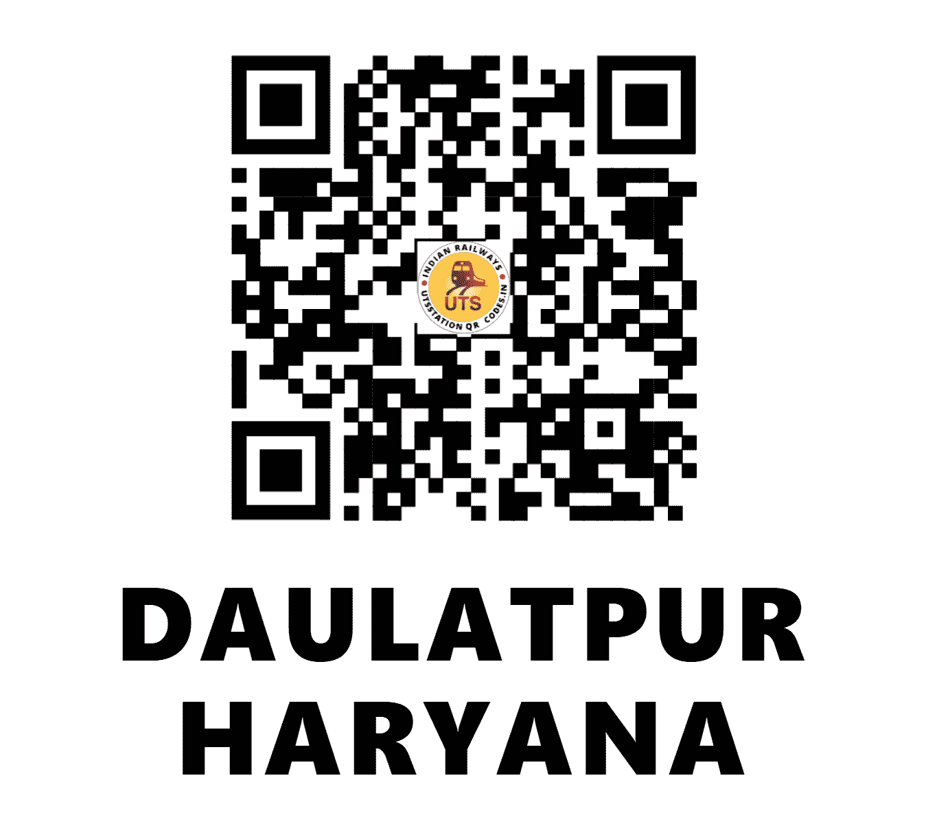 UTS QR Code for DAULATPUR HARYANA - DULP - NR (HARYANA)