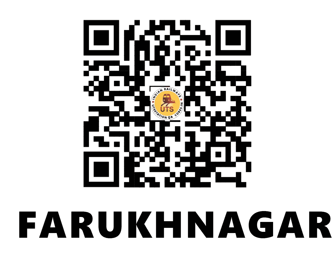 UTS QR Code for FARUKHNAGAR - FN - NR (HARYANA)