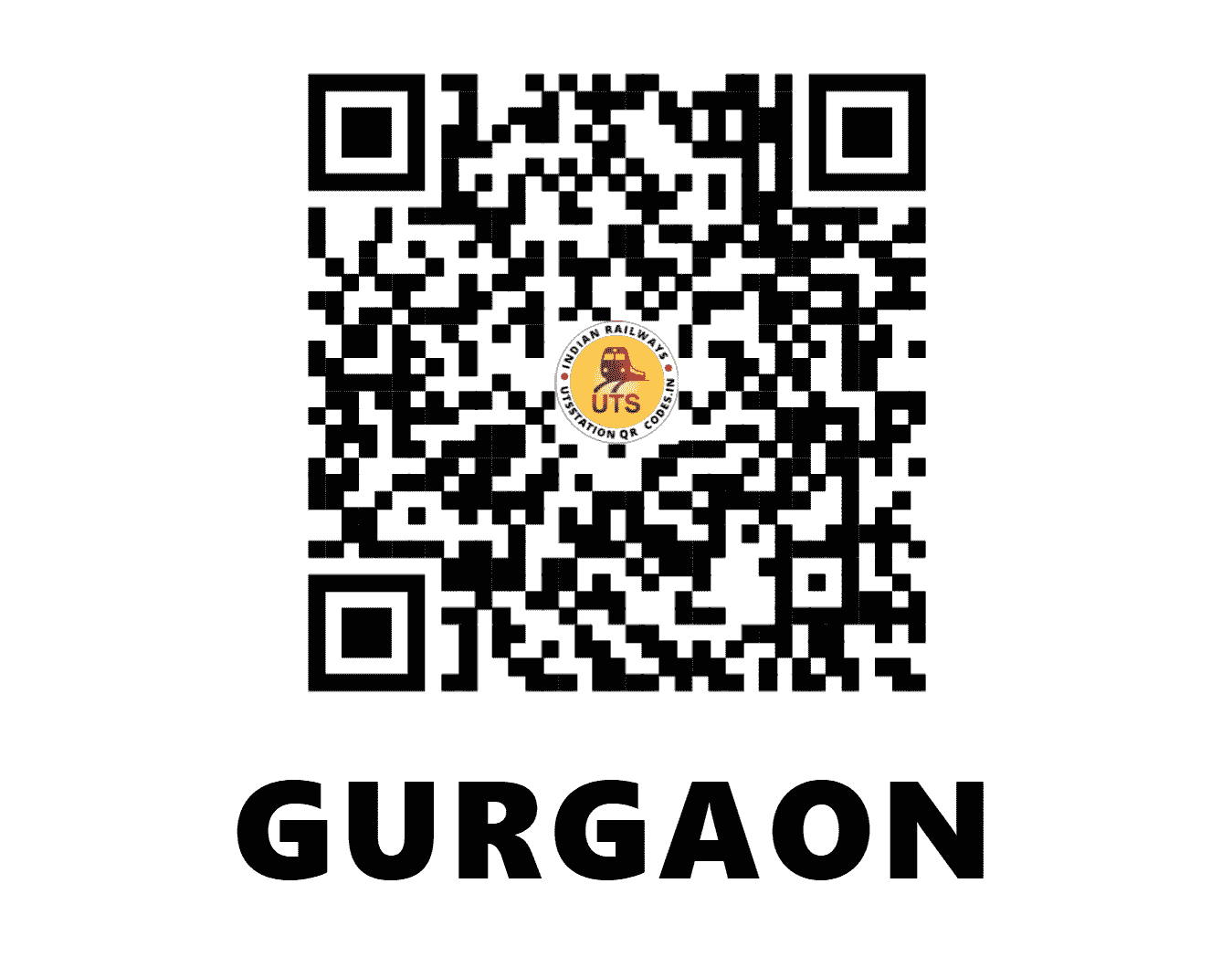 UTS QR Code for GURGAON - GGN - NR (HARYANA)