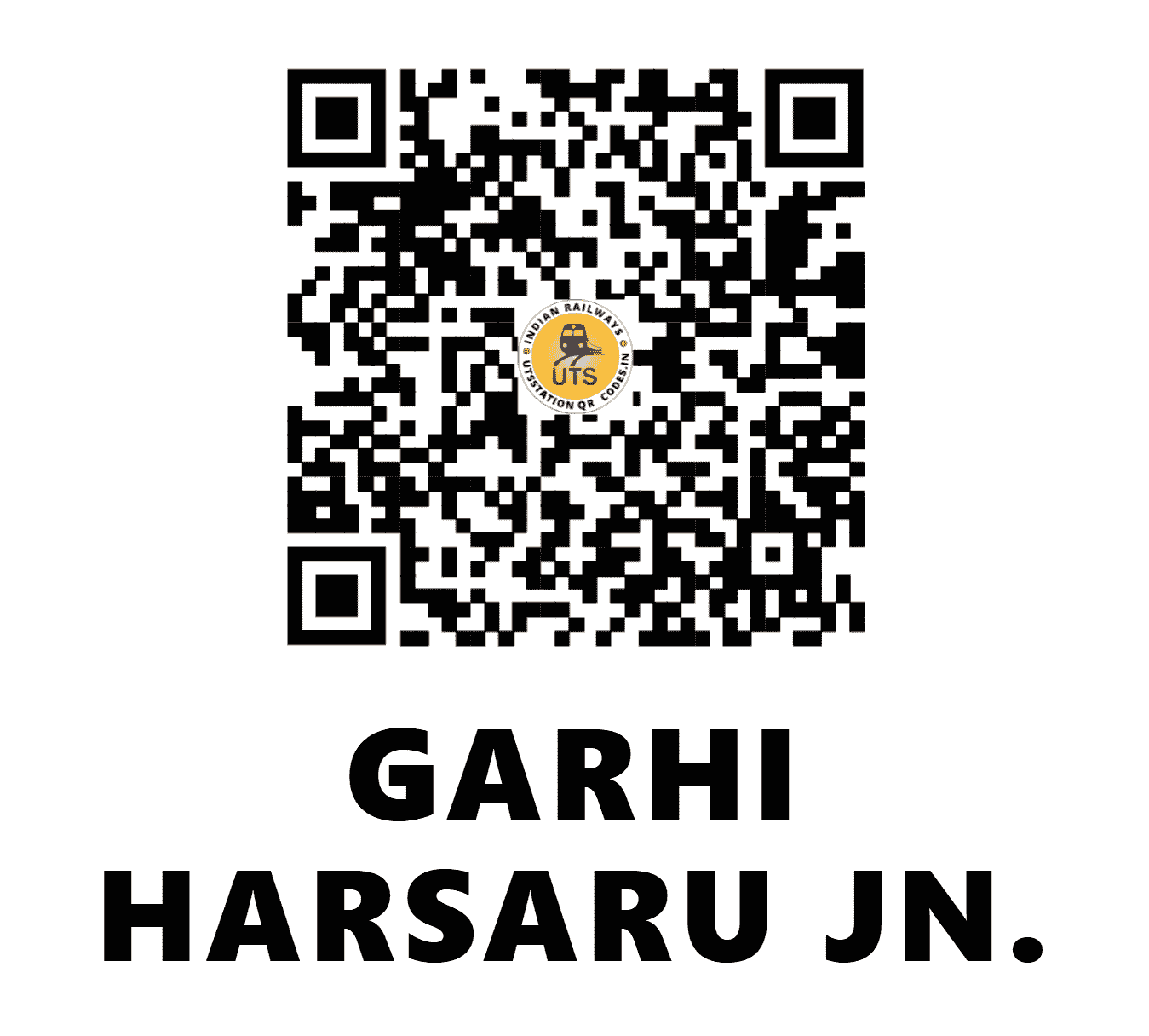 UTS QR Code for GARHI HARSARU JN. - GHH - NR (HARYANA)