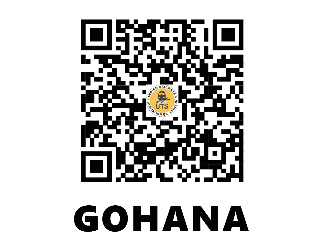 UTS QR Code for GOHANA - GHNA - NR (HARYANA)