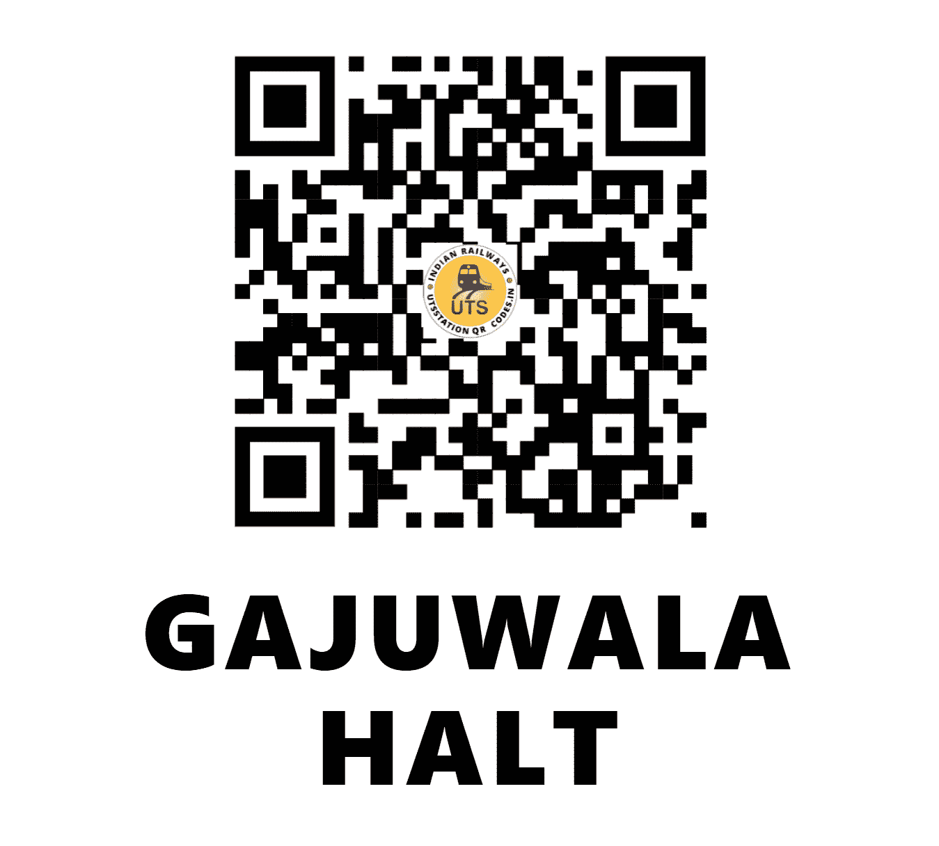 UTS QR Code for GAJUWALA HALT - GJW - NR (HARYANA)