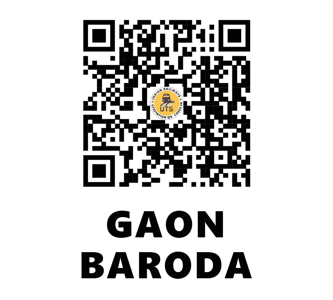 UTS QR Code for GAON BARODA - GNBA - NR (HARYANA)