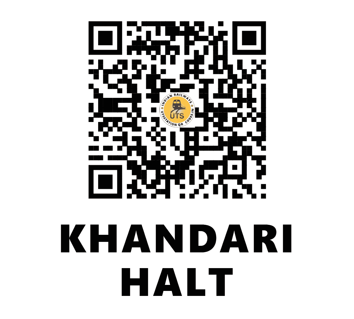 UTS QR Code for KHANDARI HALT - KHDR - NR (HARYANA)