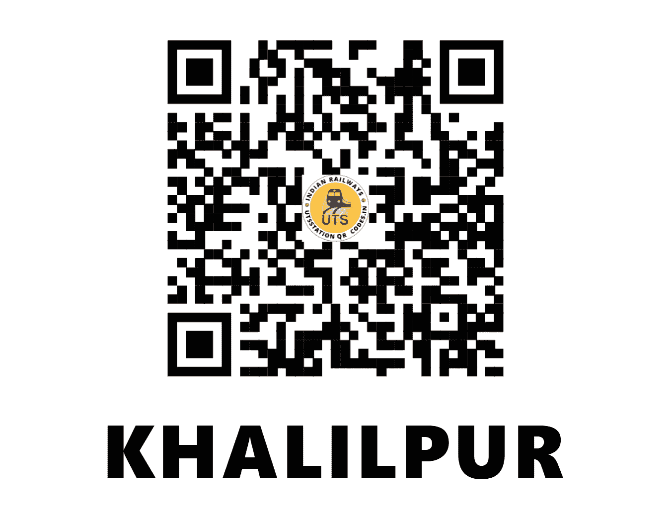 UTS QR Code for KHALILPUR - KIP - NR (HARYANA)