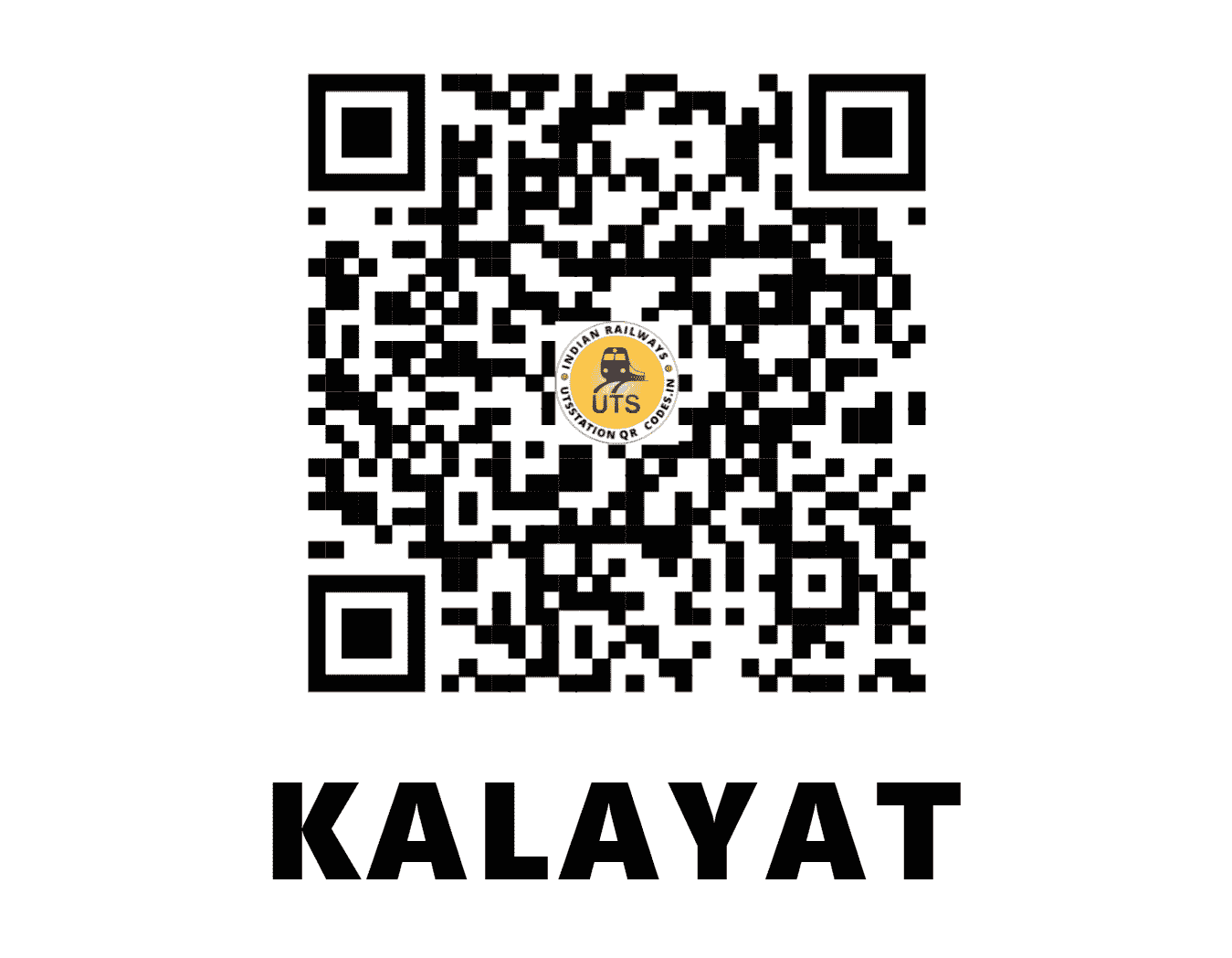 UTS QR Code for KALAYAT - KIY - NR (HARYANA)