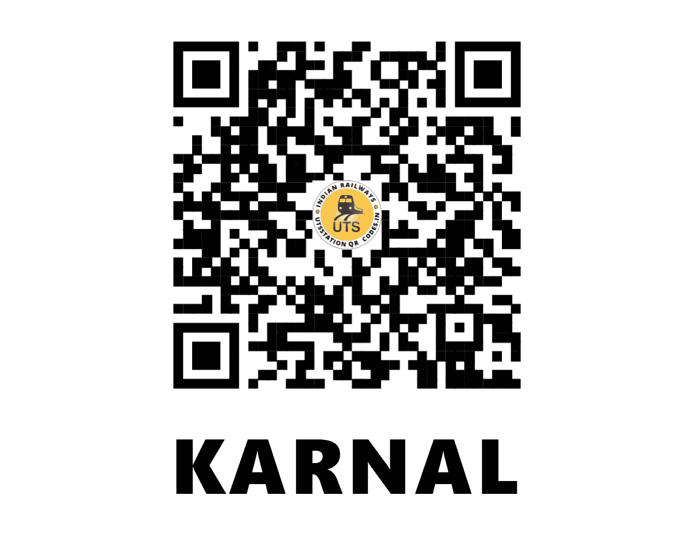 UTS QR Code for KARNAL - KUN - NR (HARYANA)