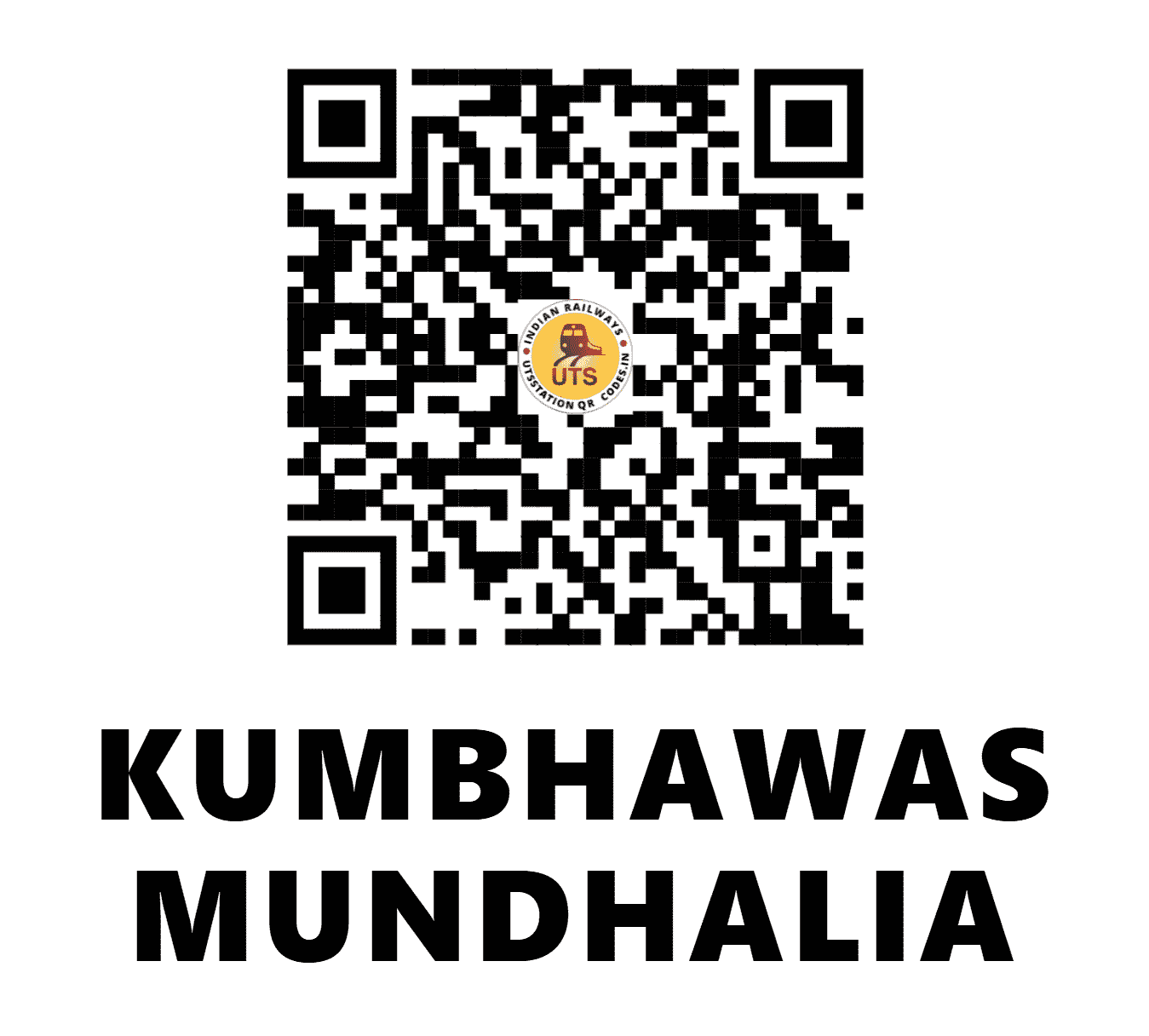 UTS QR Code for KUMBHAWAS MUNDHALIA - KWMD - NR (HARYANA)