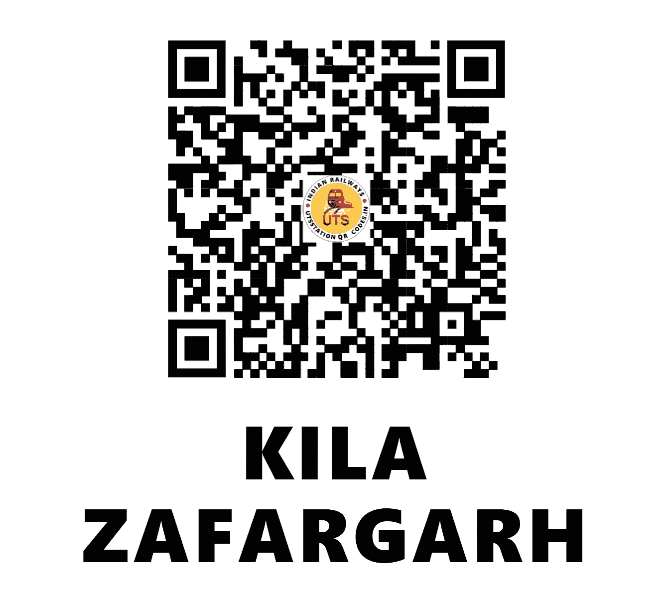 UTS QR Code for KILA ZAFARGARH - KZH - NR (HARYANA)
