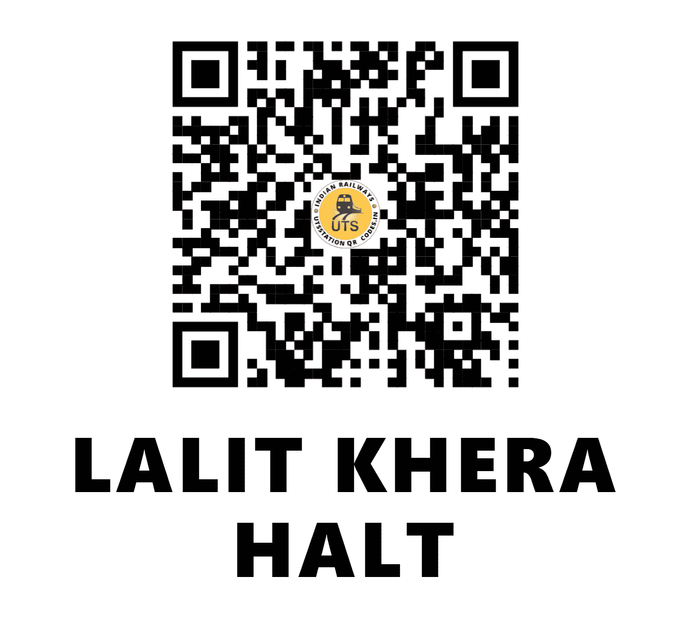 UTS QR Code for LALIT KHERA HALT - LTKR - NR (HARYANA)