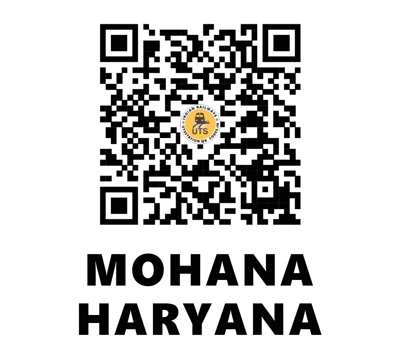 UTS QR Code for MOHANA HARYANA - MOHR - NR (HARYANA)