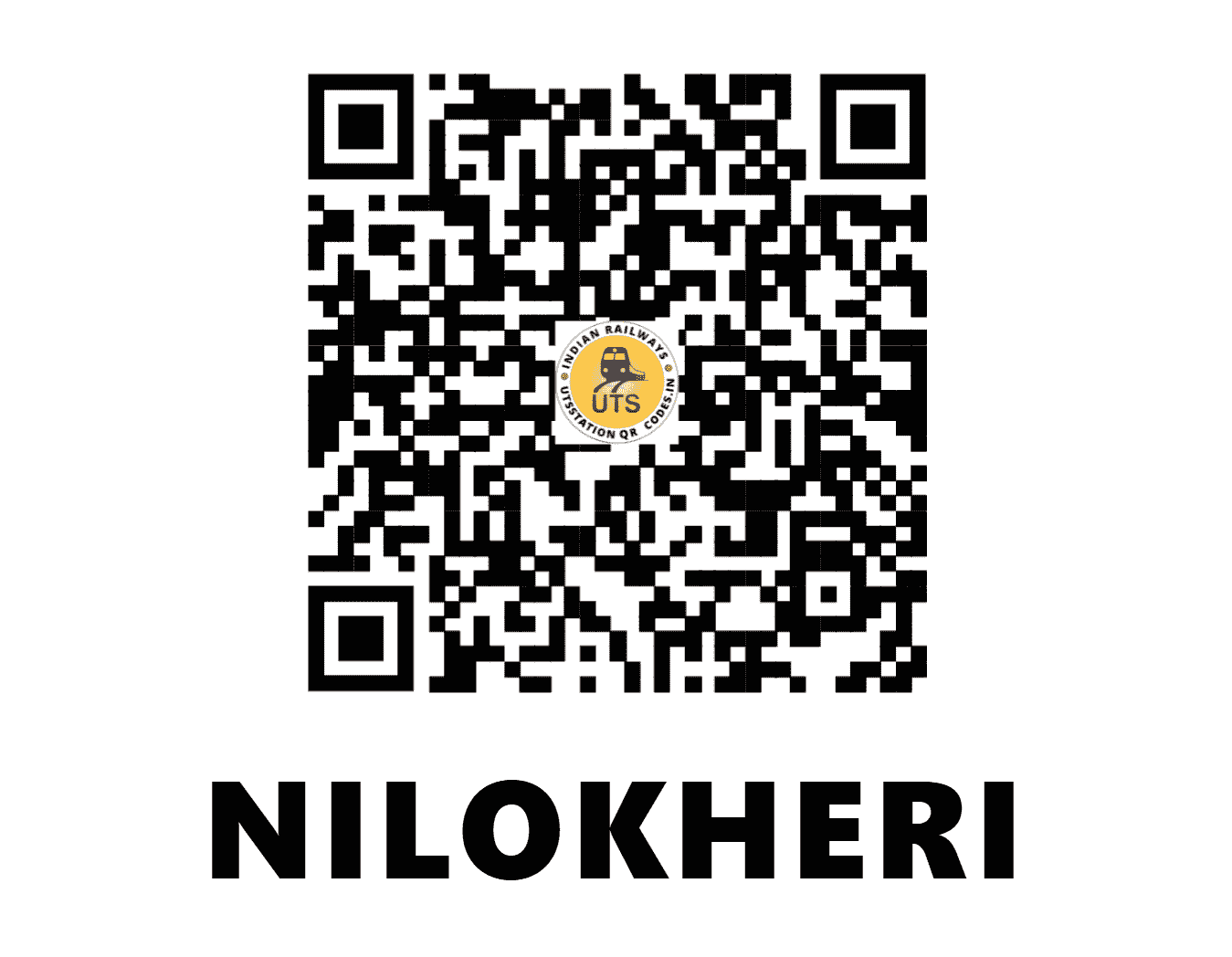 UTS QR Code for NILOKHERI - NLKR - NR (HARYANA)