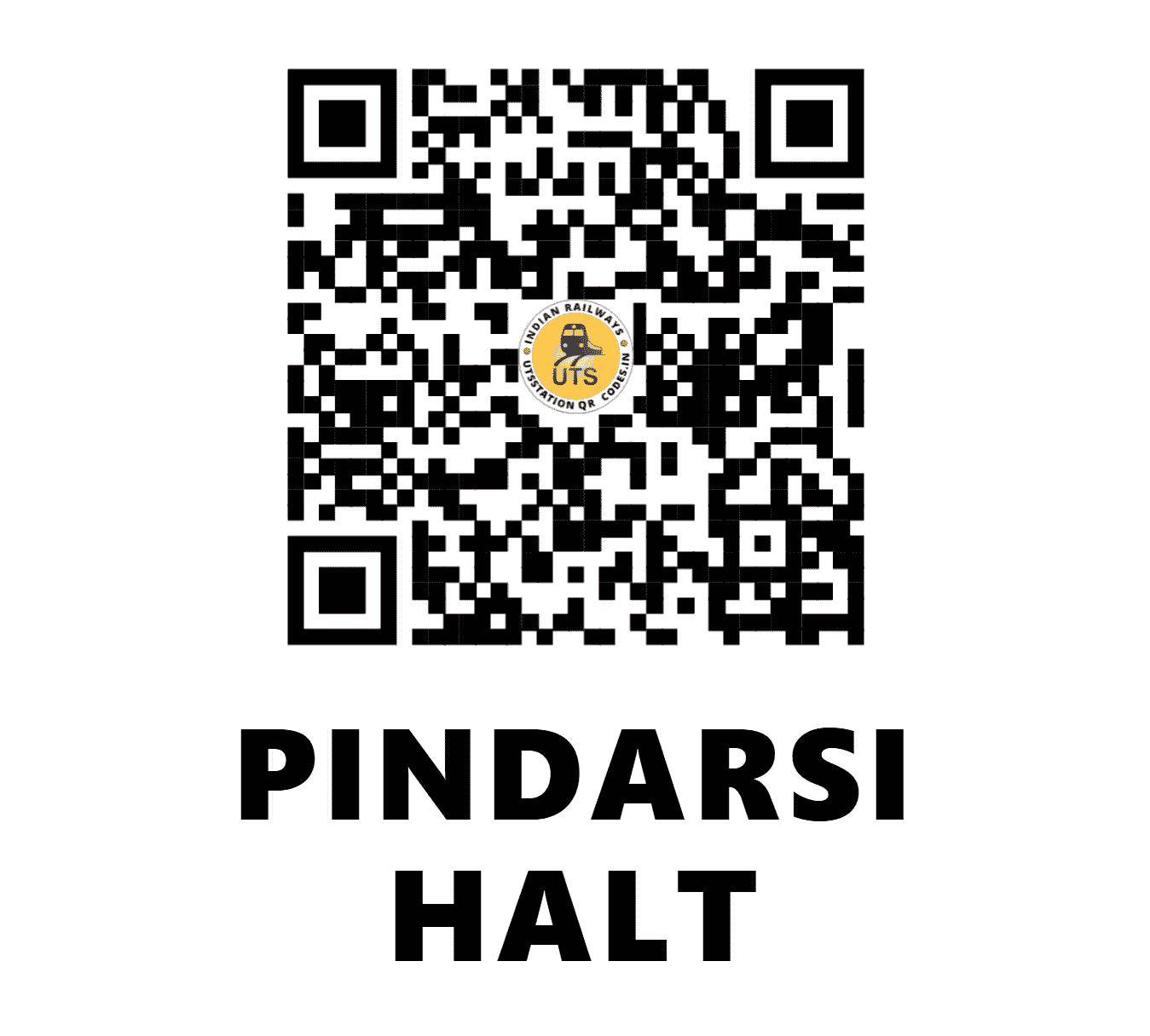 UTS QR Code for PINDARSI HALT - PDS - NR (HARYANA)