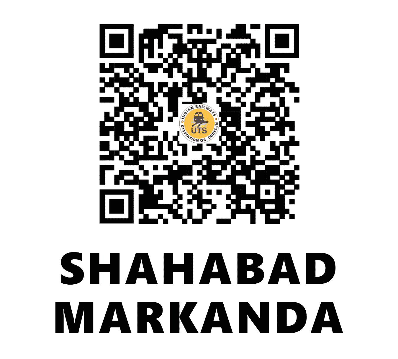 UTS QR Code for SHAHABAD MARKANDA - SHDM - NR (HARYANA)