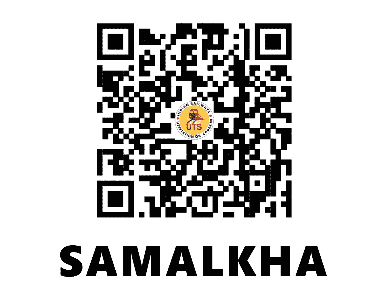 UTS QR Code for SAMALKHA - SMK - NR (HARYANA)