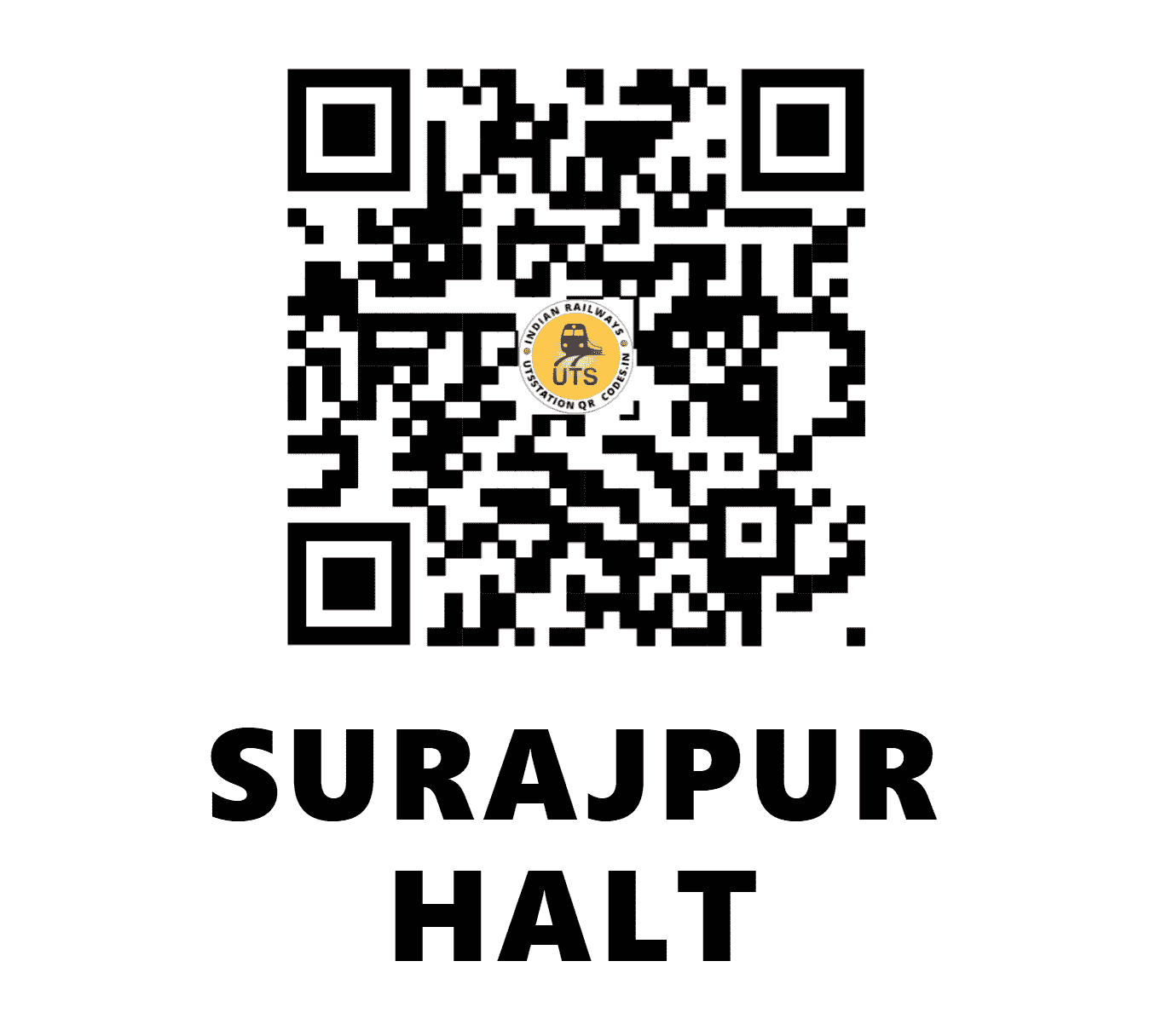 UTS QR Code for SURAJPUR HALT - SUPR - NR (HARYANA)
