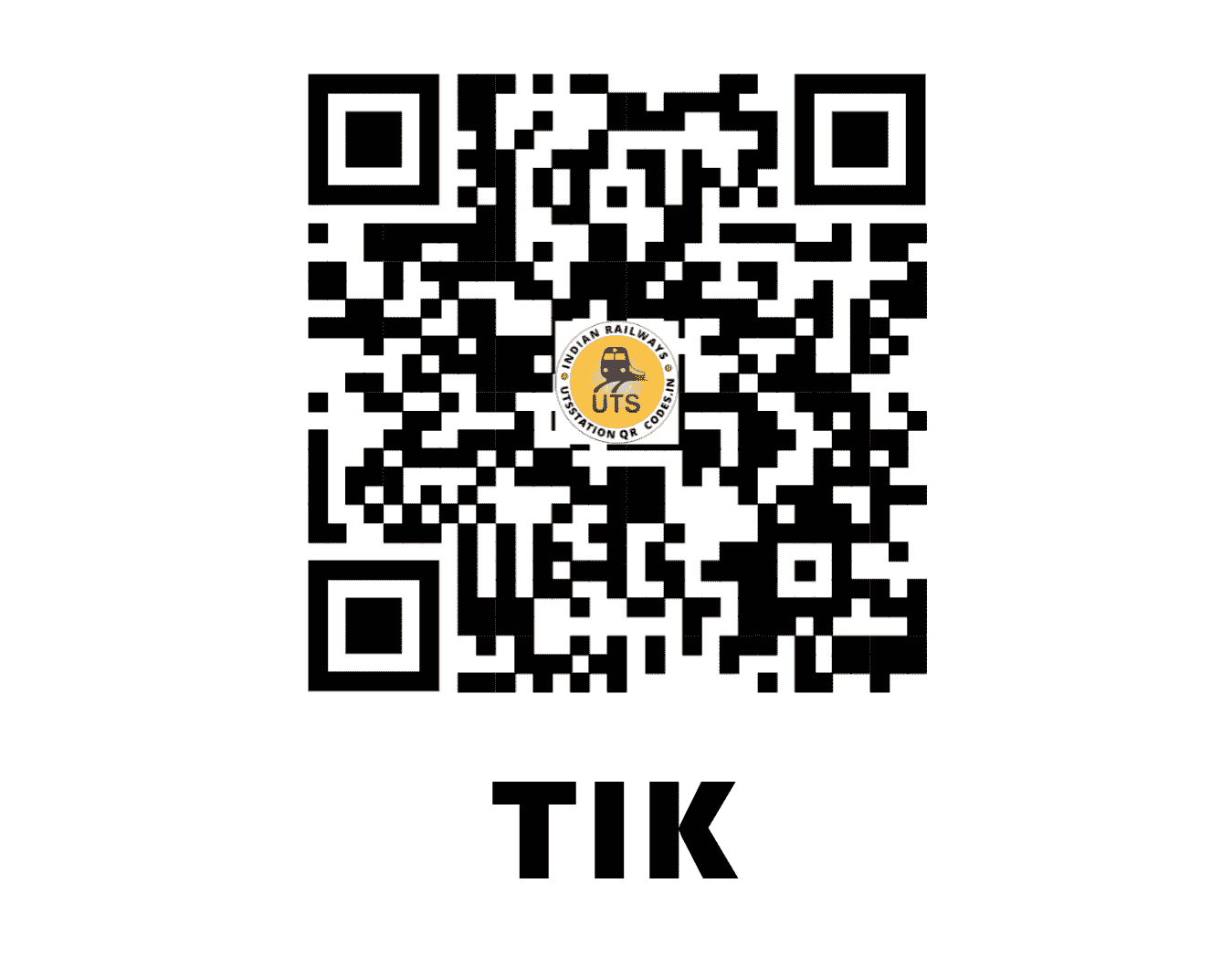 UTS QR Code for TIK - TIK - NR (HARYANA)