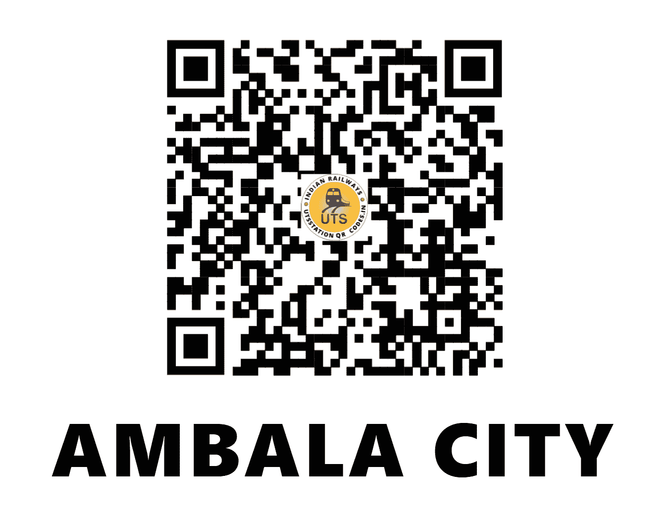UTS QR Code for AMBALA CITY - UBC - NR (HARYANA)