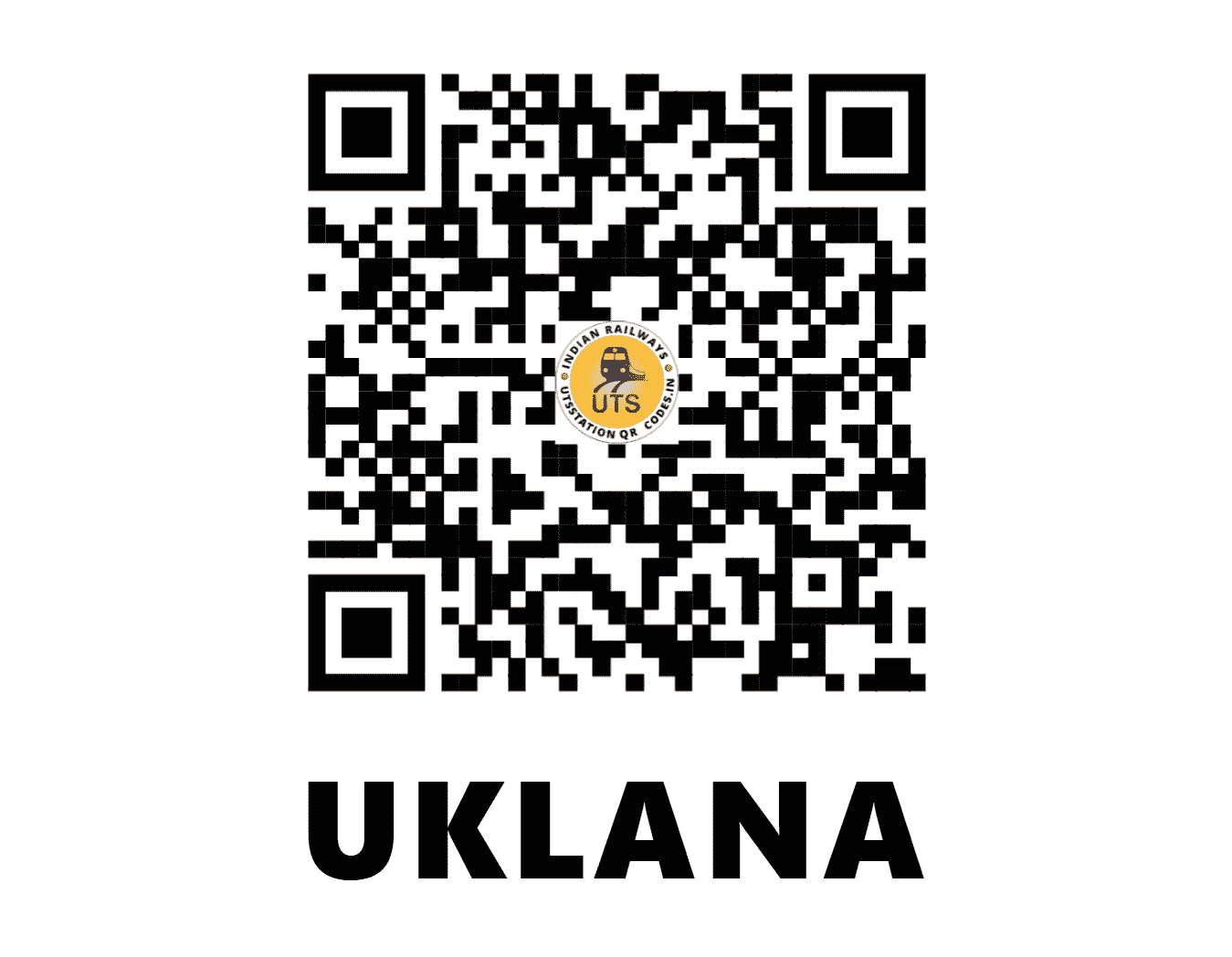 UTS QR Code for UKLANA - UKN - NR (HARYANA)