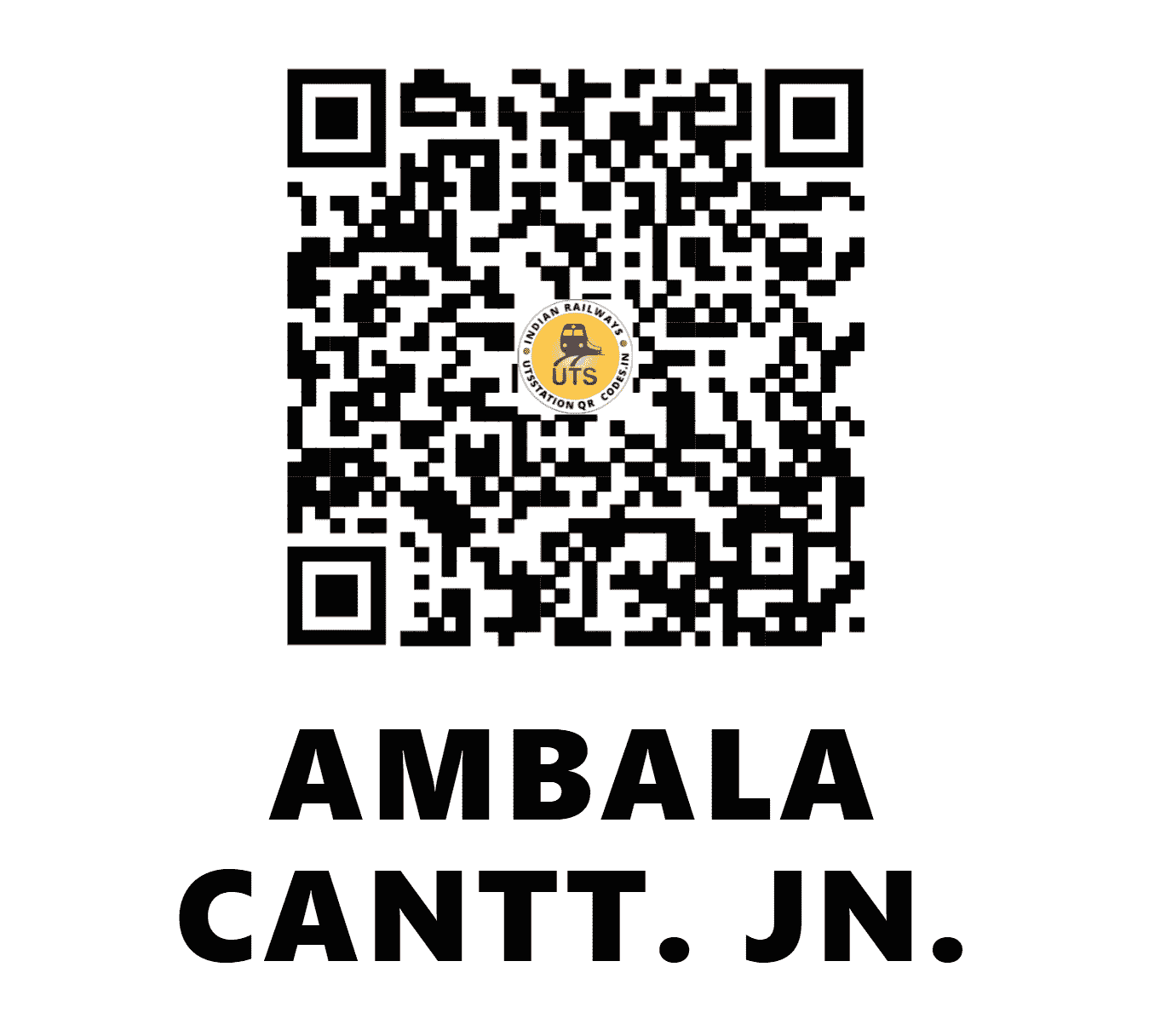 UTS QR Code for AMBALA CANTT. JN. - UMB - NR (HARYANA)