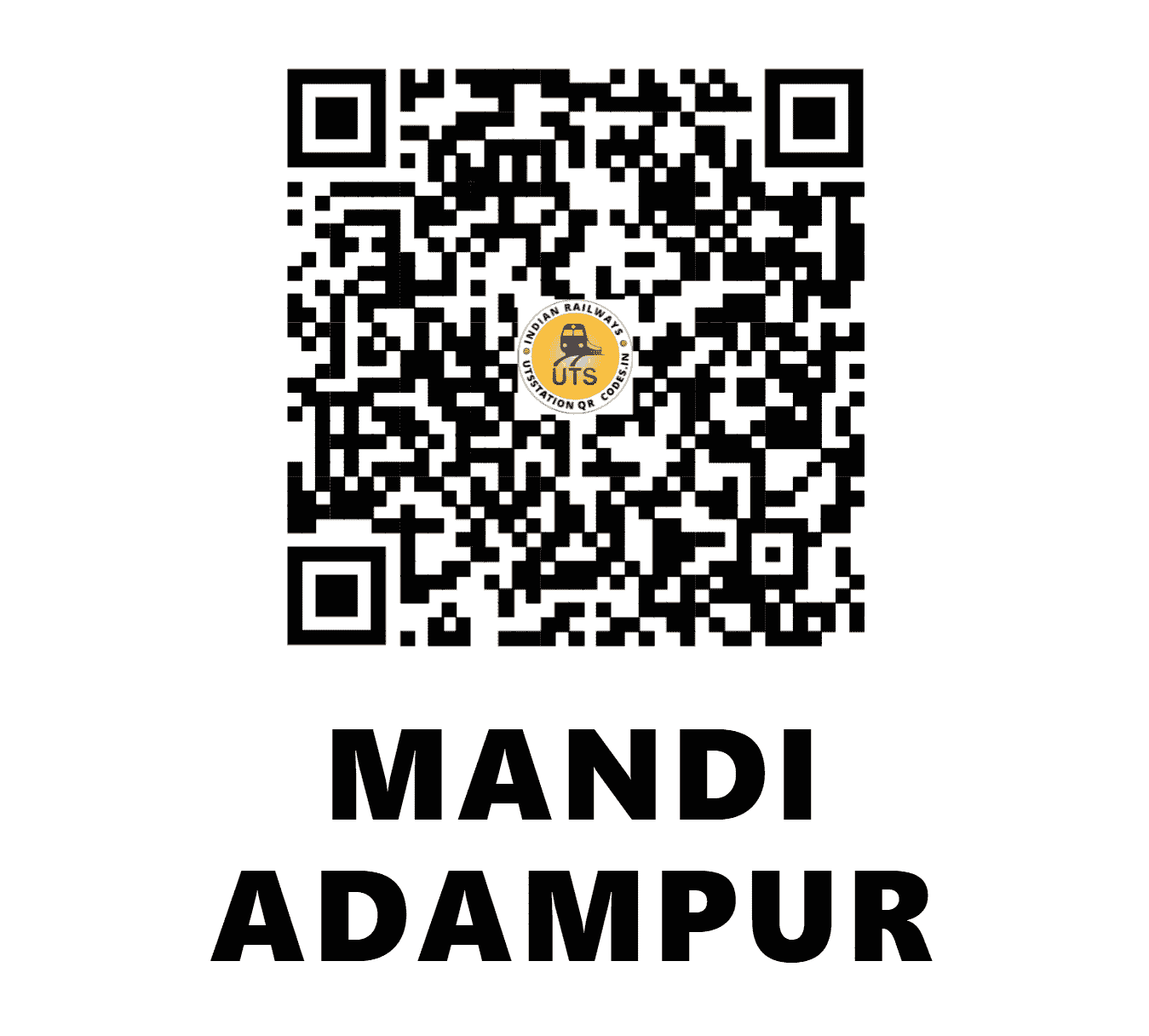 UTS QR Code for MANDI ADAMPUR - ADR - NW (HARYANA)