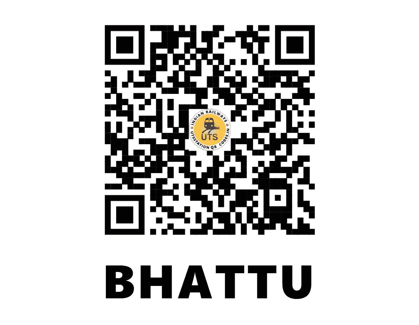 UTS QR Code for BHATTU - BHT - NW (HARYANA)