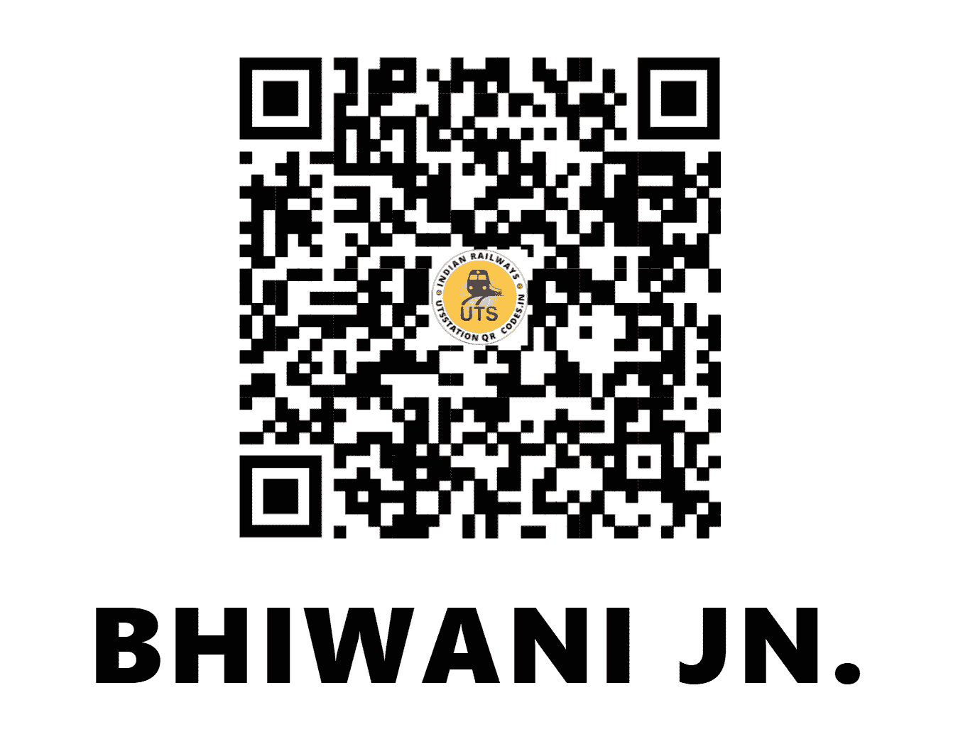 UTS QR Code for BHIWANI JN. - BNW - NW (HARYANA)