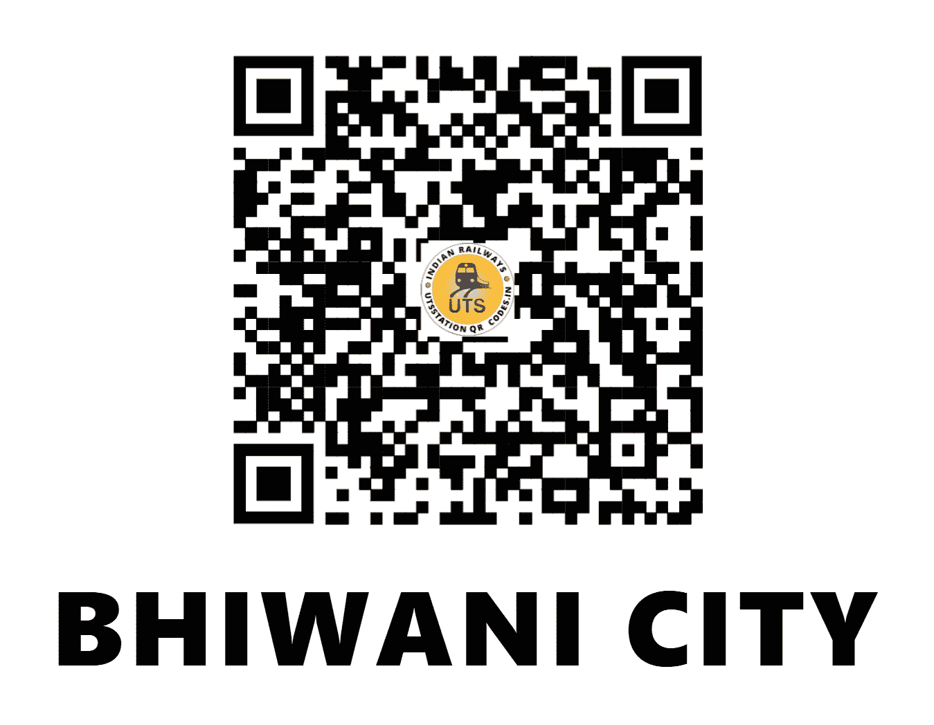 UTS QR Code for BHIWANI CITY - BNWC - NW (HARYANA)