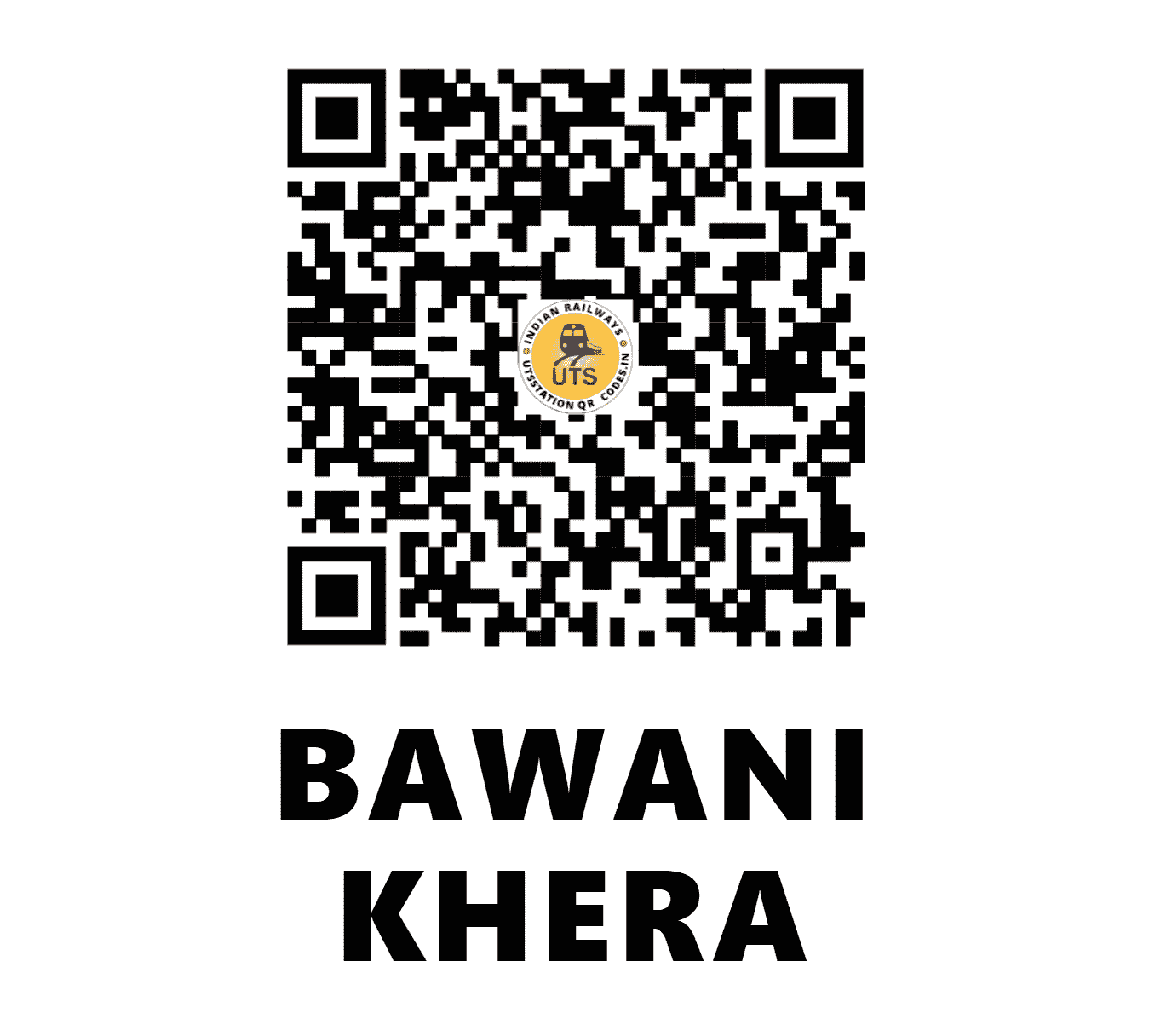 UTS QR Code for BAWANI KHERA - BWK - NW (HARYANA)