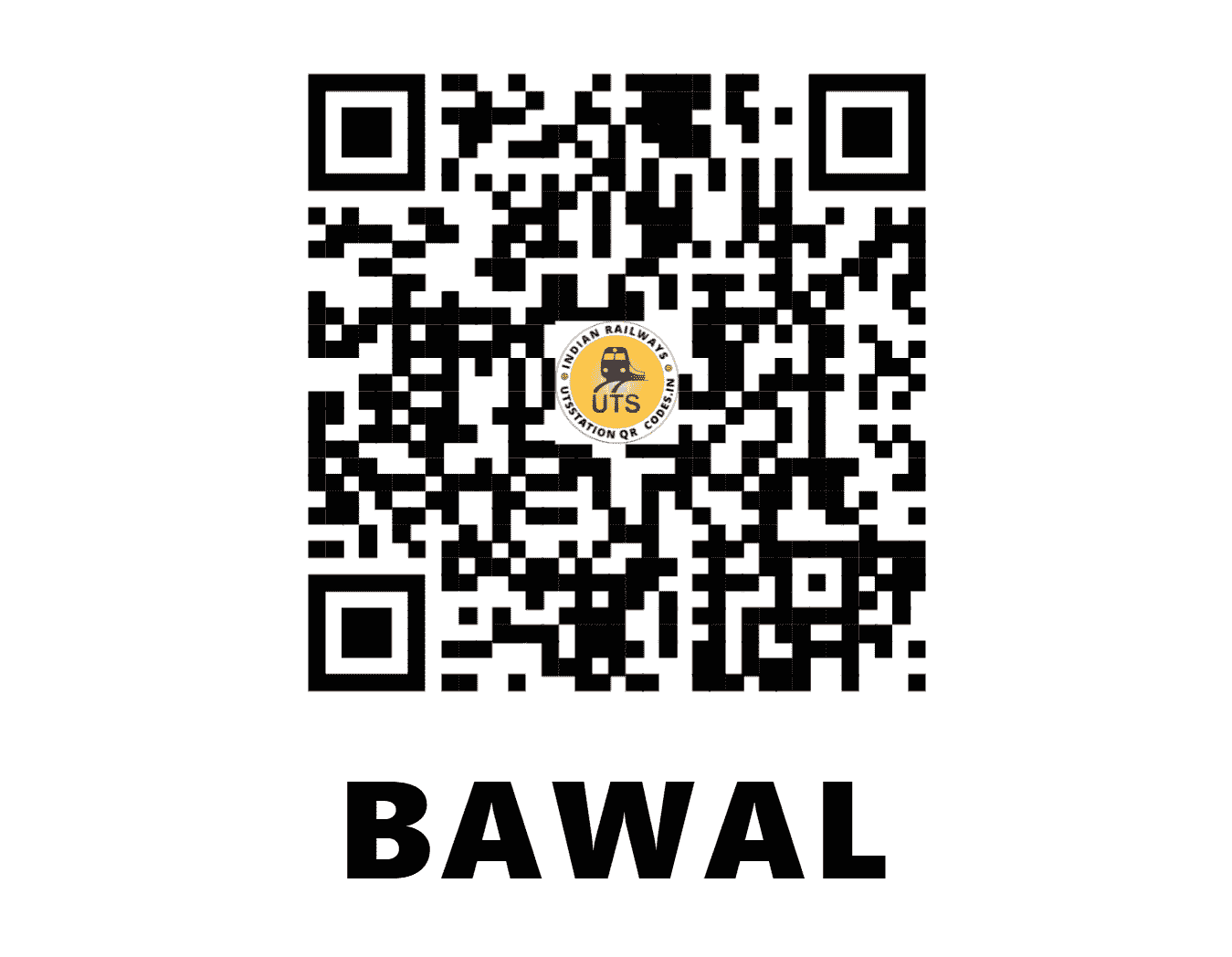 UTS QR Code for BAWAL - BWL - NW (HARYANA)