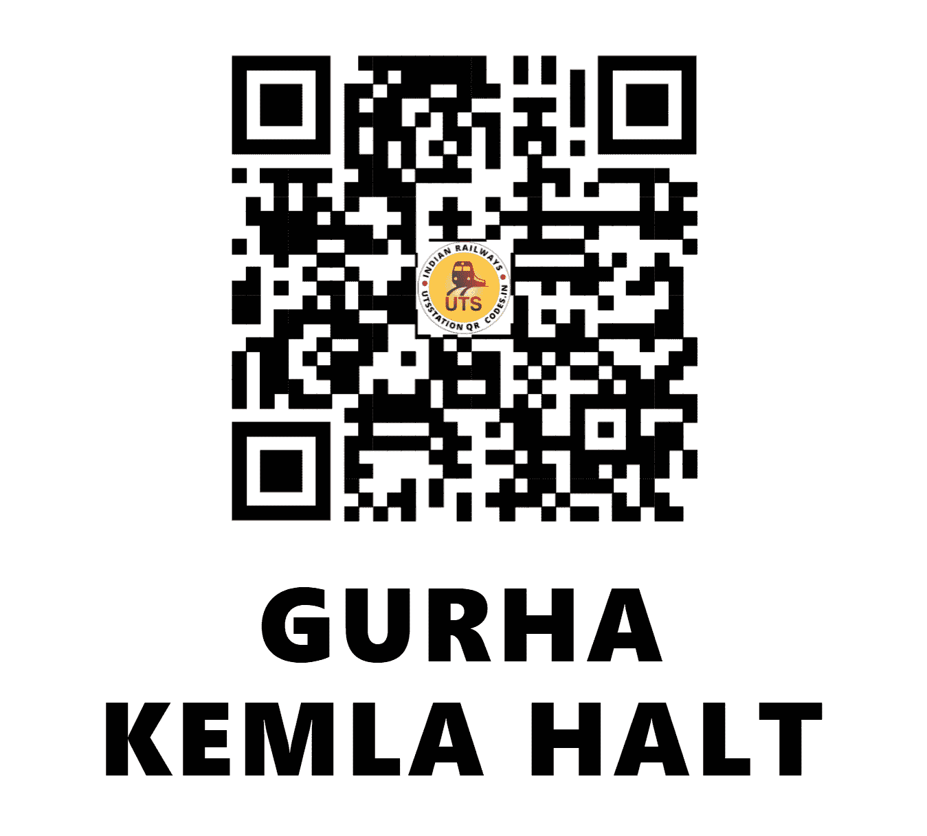 UTS QR Code for GURHA KEMLA HALT - GRKA - NW (HARYANA)