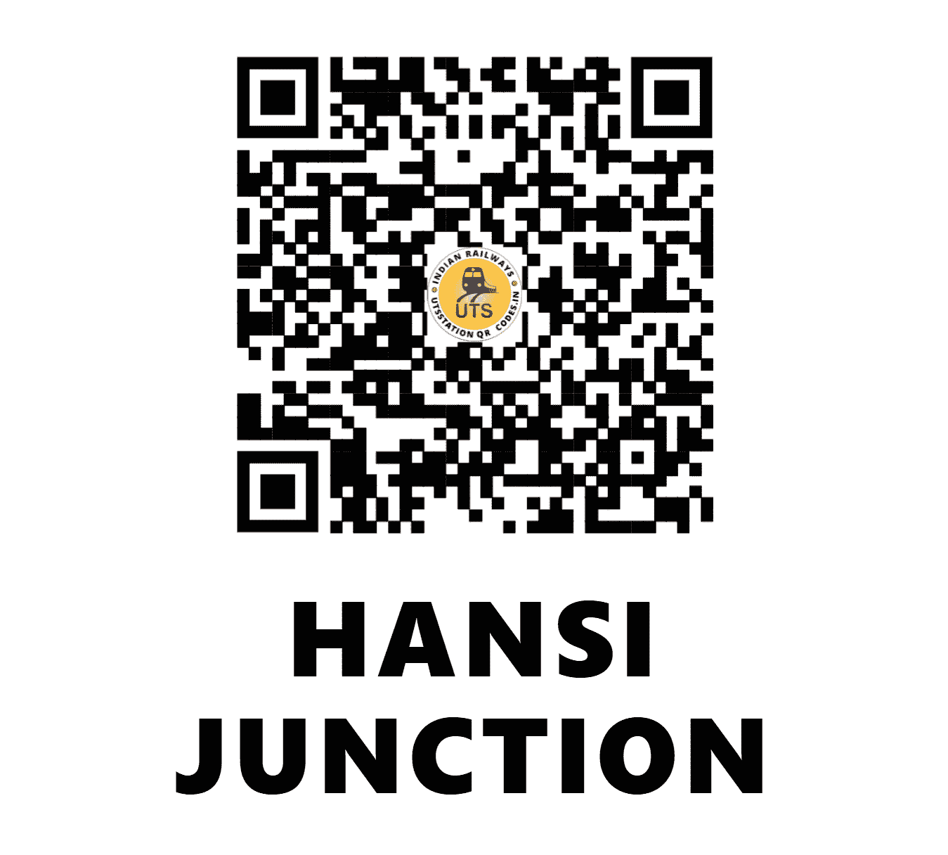 UTS QR Code for HANSI JUNCTION - HNS - NW (HARYANA)