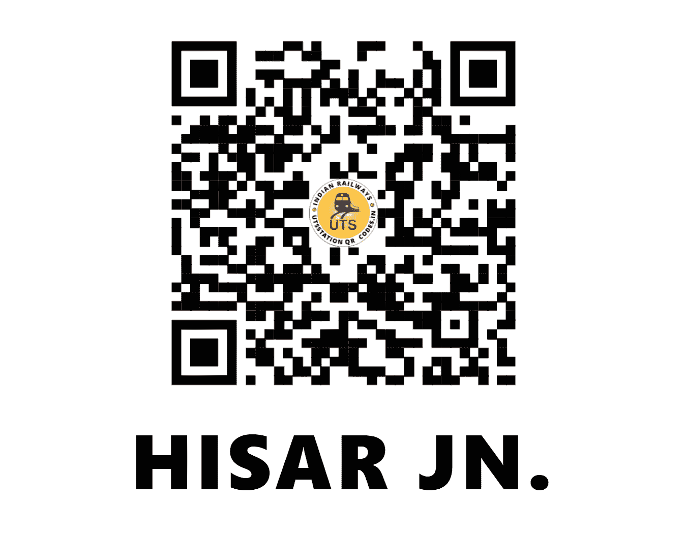 UTS QR Code for HISAR JN. - HSR - NW (HARYANA)