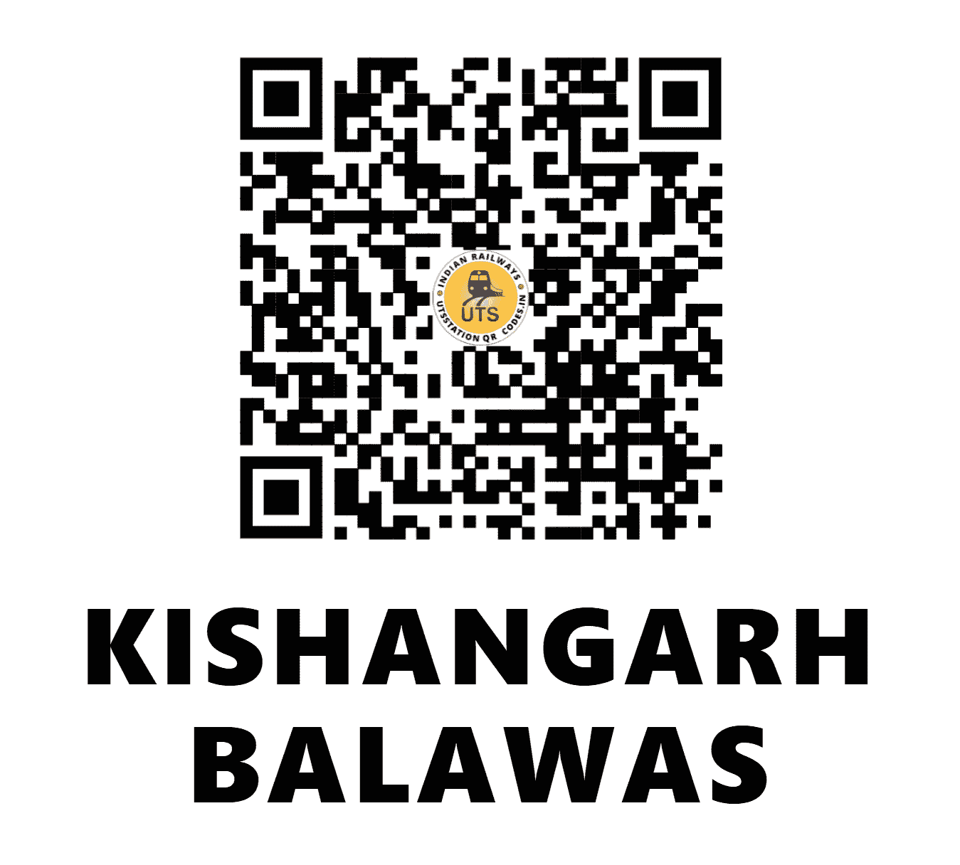 UTS QR Code for KISHANGARH BALAWAS - KGBS - NW (HARYANA)