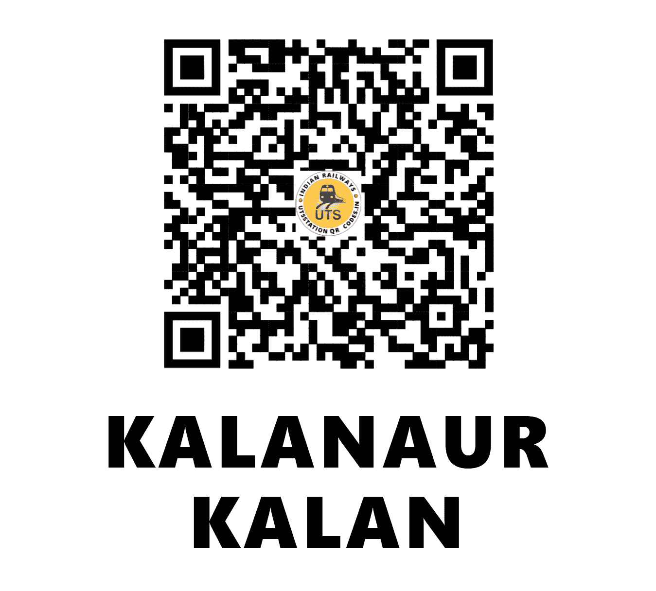 UTS QR Code for KALANAUR KALAN - KLNK - NW (HARYANA)