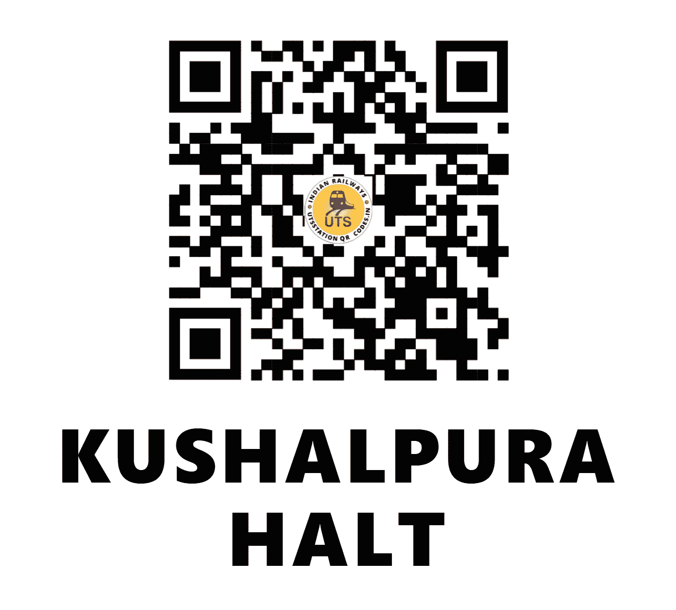UTS QR Code for KUSHALPURA HALT - KLSP - NW (HARYANA)
