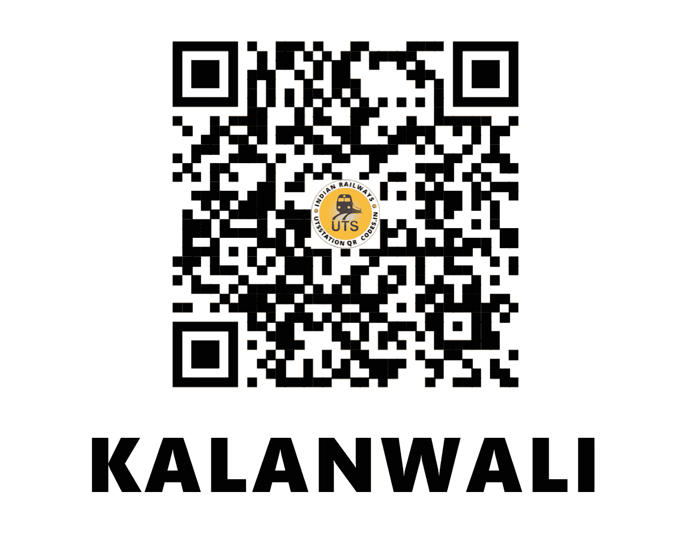 UTS QR Code for KALANWALI - KNL - NW (HARYANA)