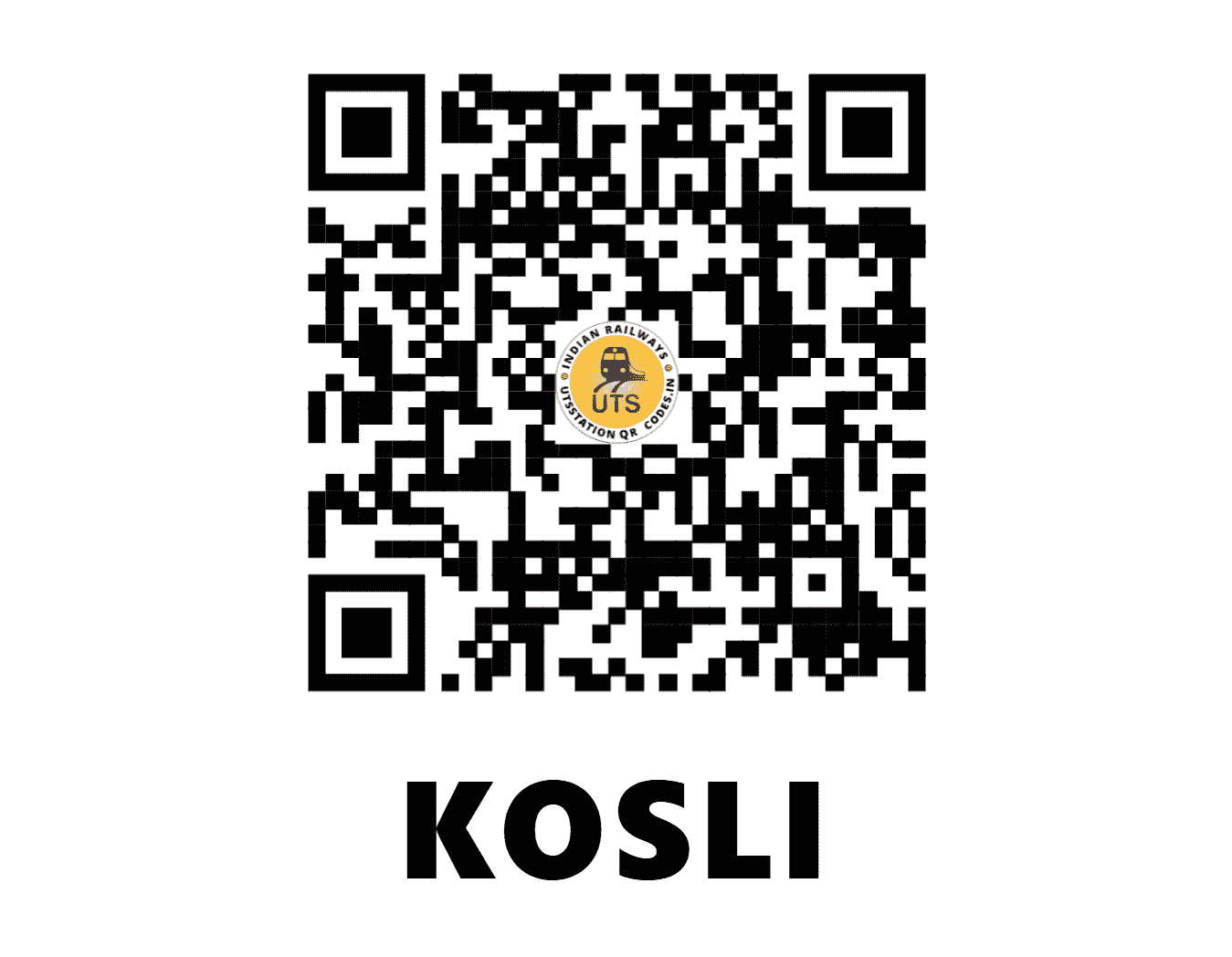 UTS QR Code for KOSLI - KSI - NW (HARYANA)