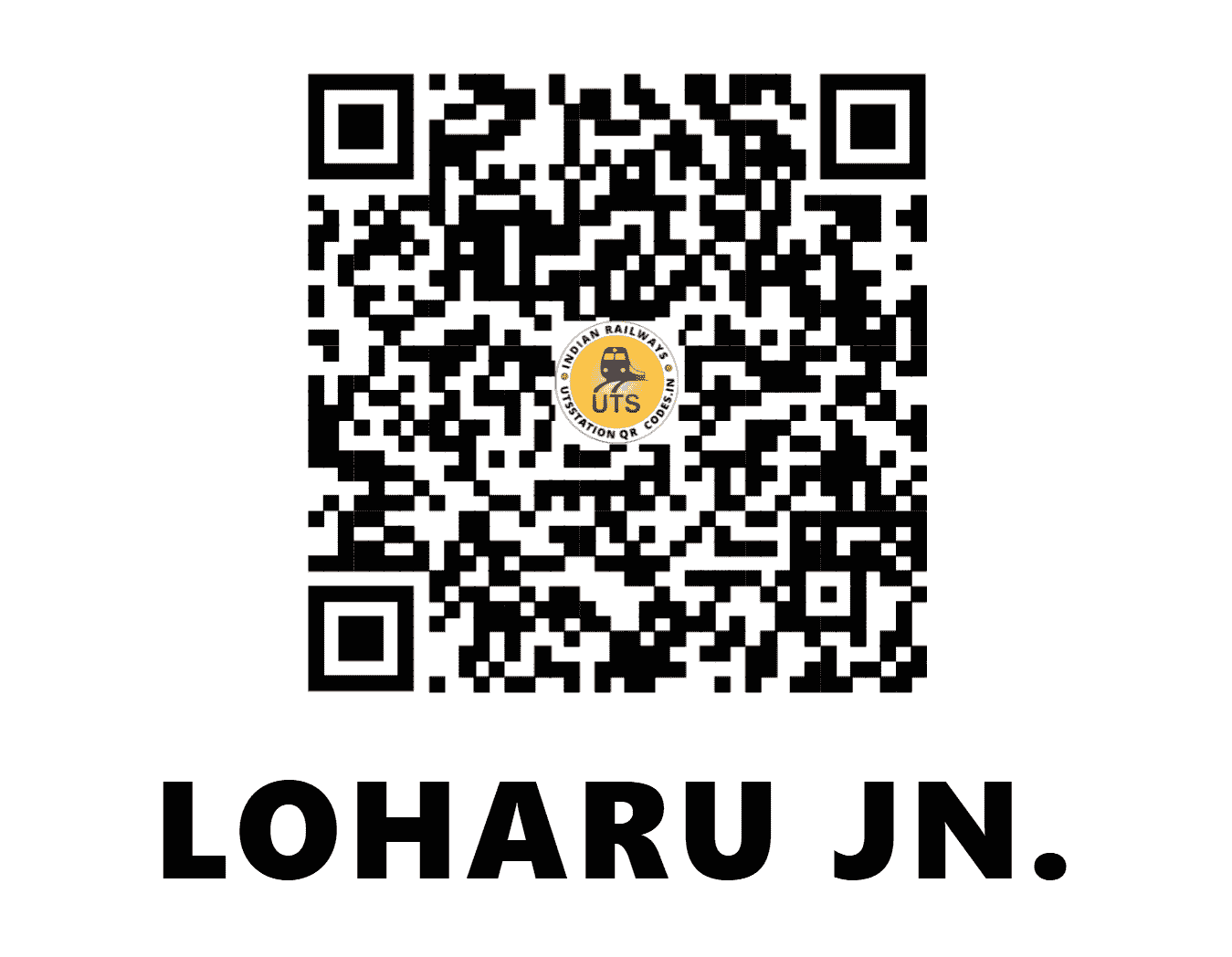 UTS QR Code for LOHARU JN. - LHU - NW (HARYANA)