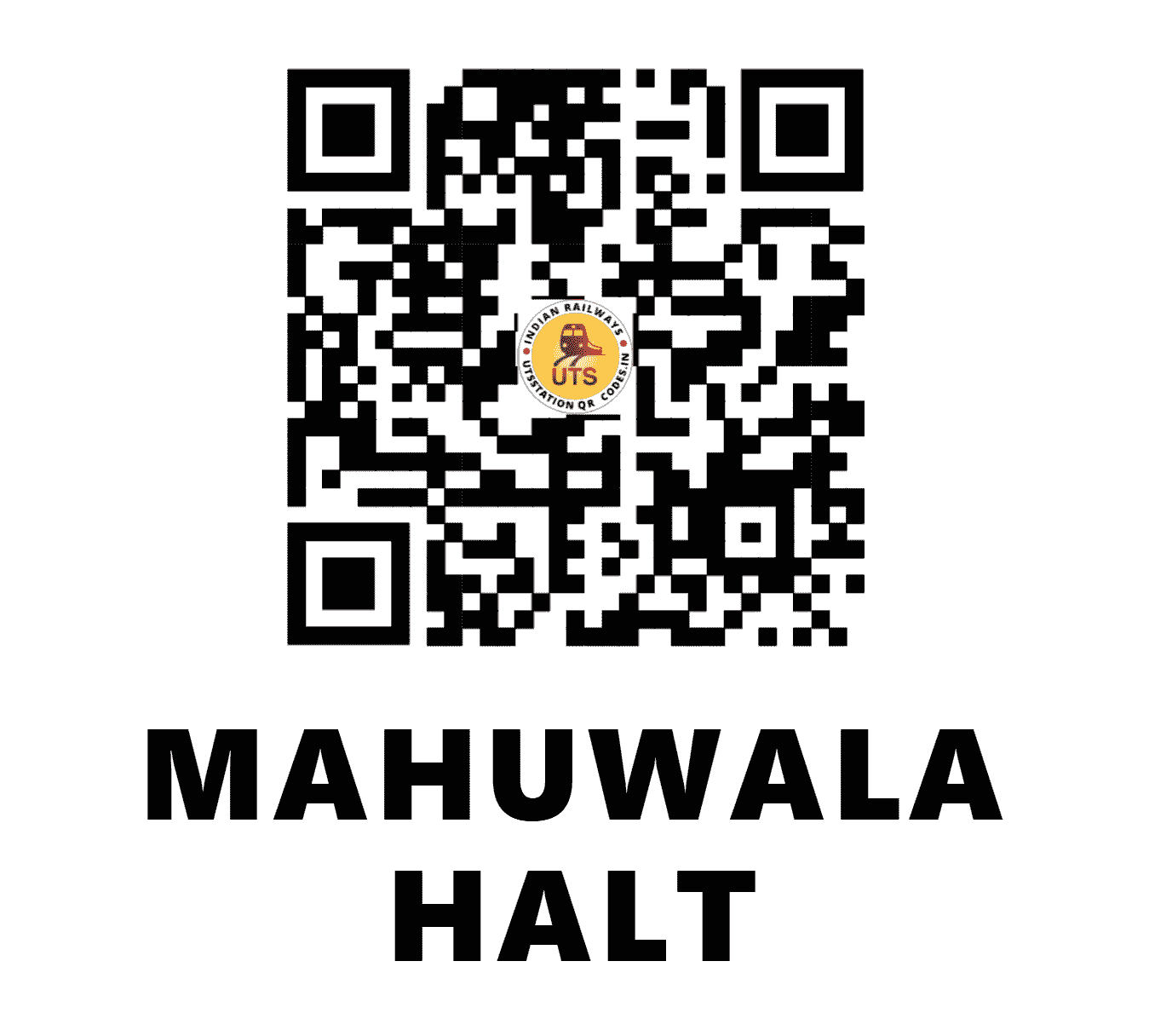 UTS QR Code for MAHUWALA HALT - MHUL - NW (HARYANA)