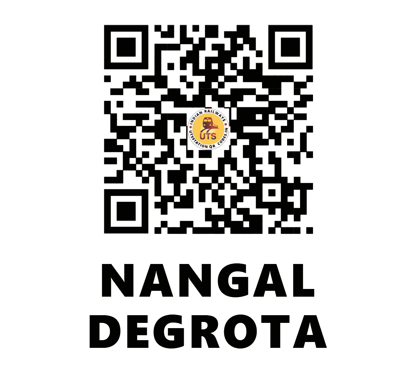 UTS QR Code for NANGAL DEGROTA - NDRT - NW (HARYANA)